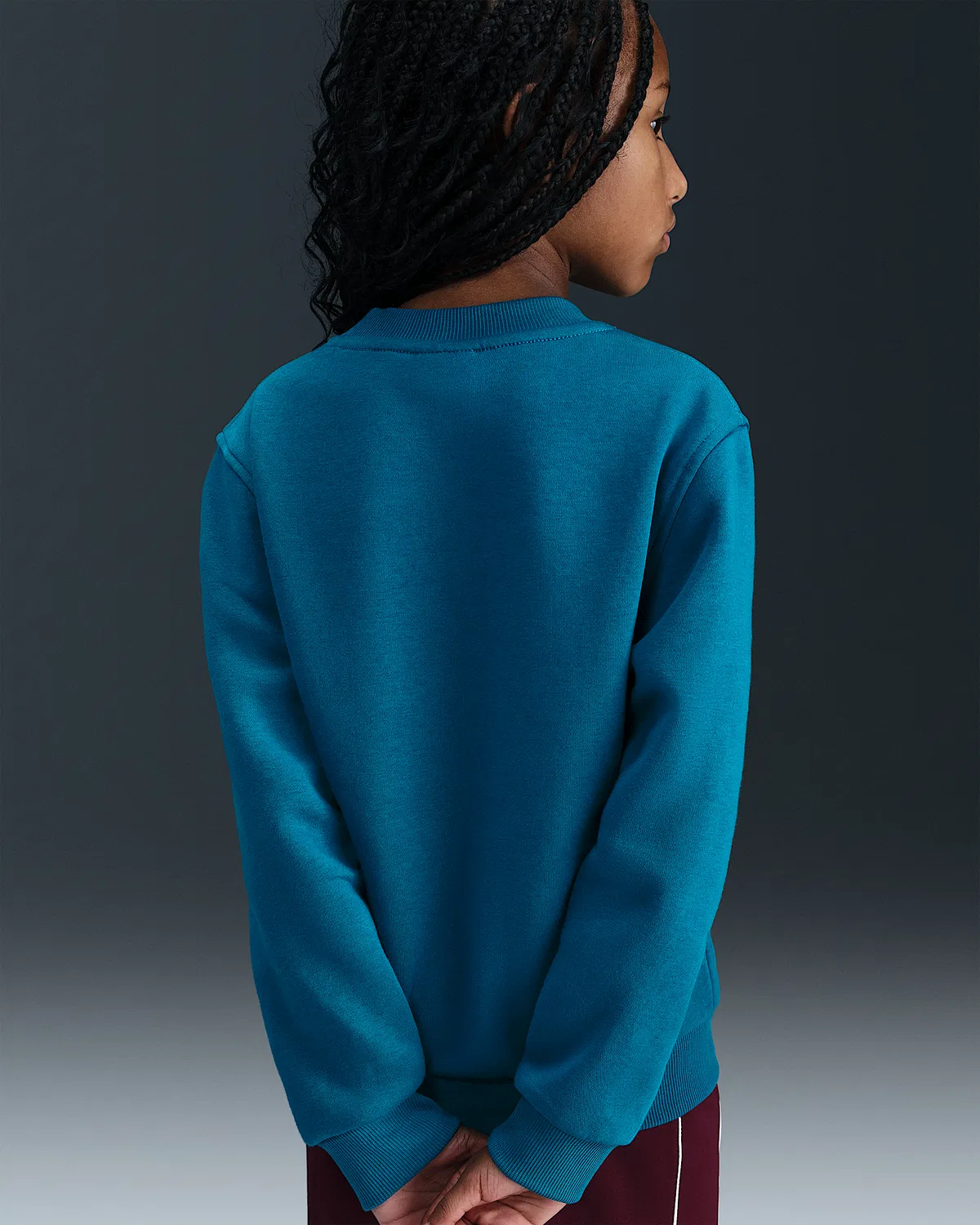 Детская толстовка Nike Sportswear Club Fleece, Green Abyss/White — фото 4
