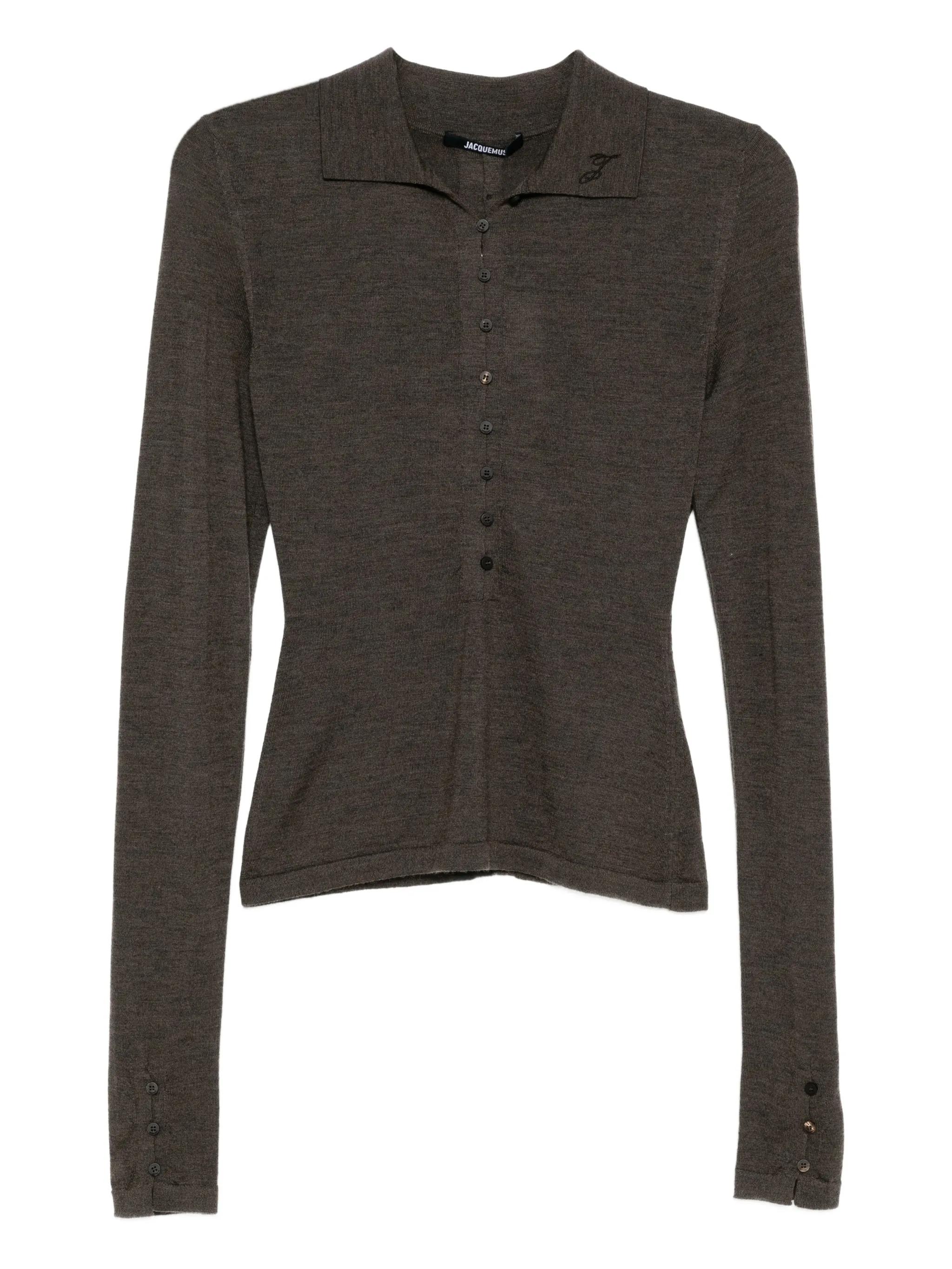 

Рубашка поло с длинными рукавами Jacquemus, коричневый