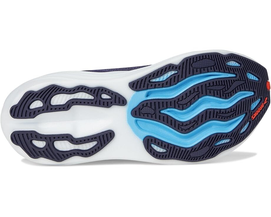 Кроссовки Brooks Glycerin Max, цвет Peacoat/Blue Ribbon/Hot Coral — фото 3