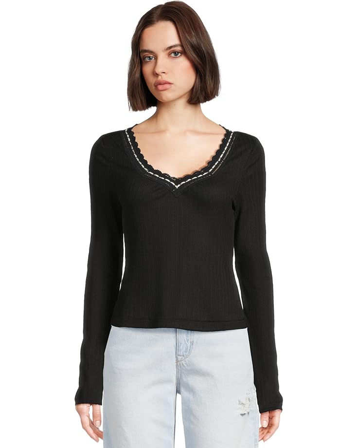 

Лонгслив Free People Only You Long, черный