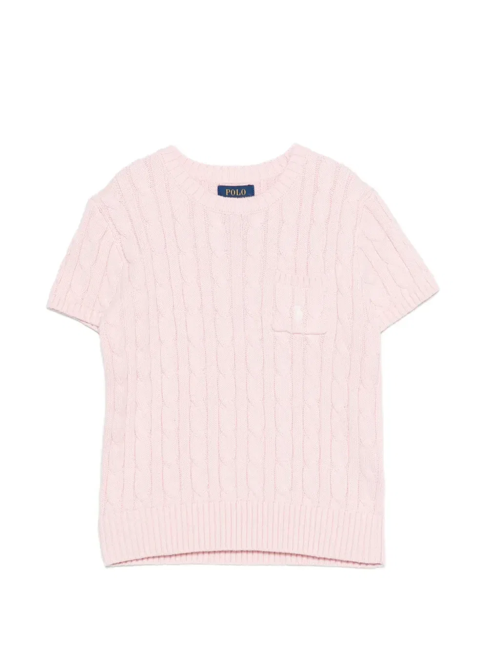 Футболка фактурной вязки с карманом Polo Ralph Lauren Kids, розовый