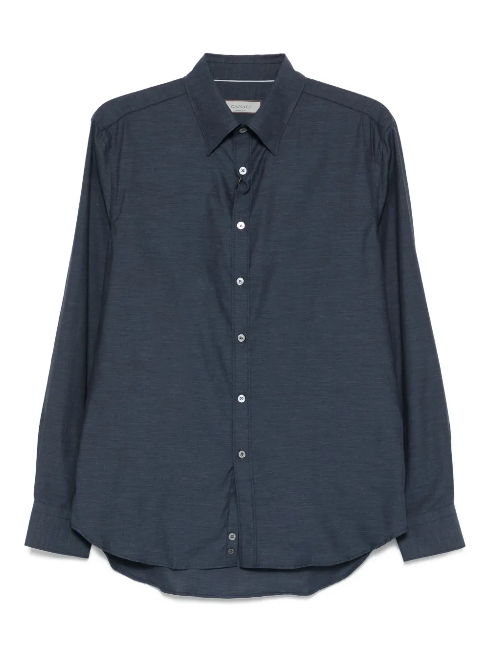 

Рубашка с длинными рукавами и застежкой на пуговицы Canali, синий