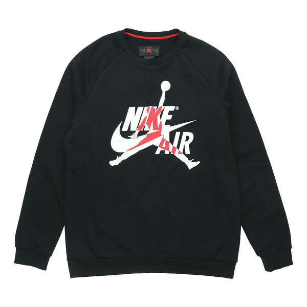 

Толстовка men's jordan air flying man printing knit round neck pullover black Nike, черный