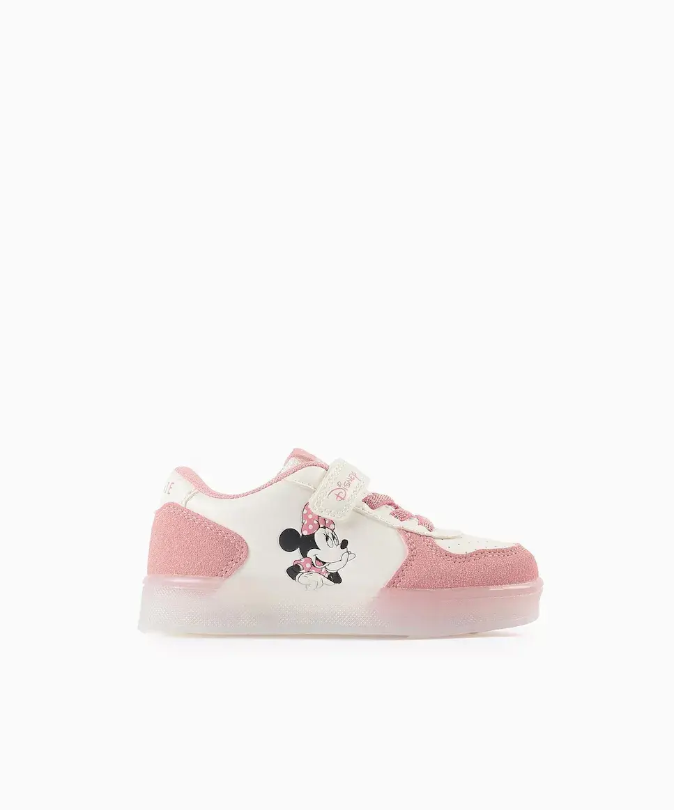 

Кроссовки для девочки с изображением светящейся Минни Маус Zippy, розовый