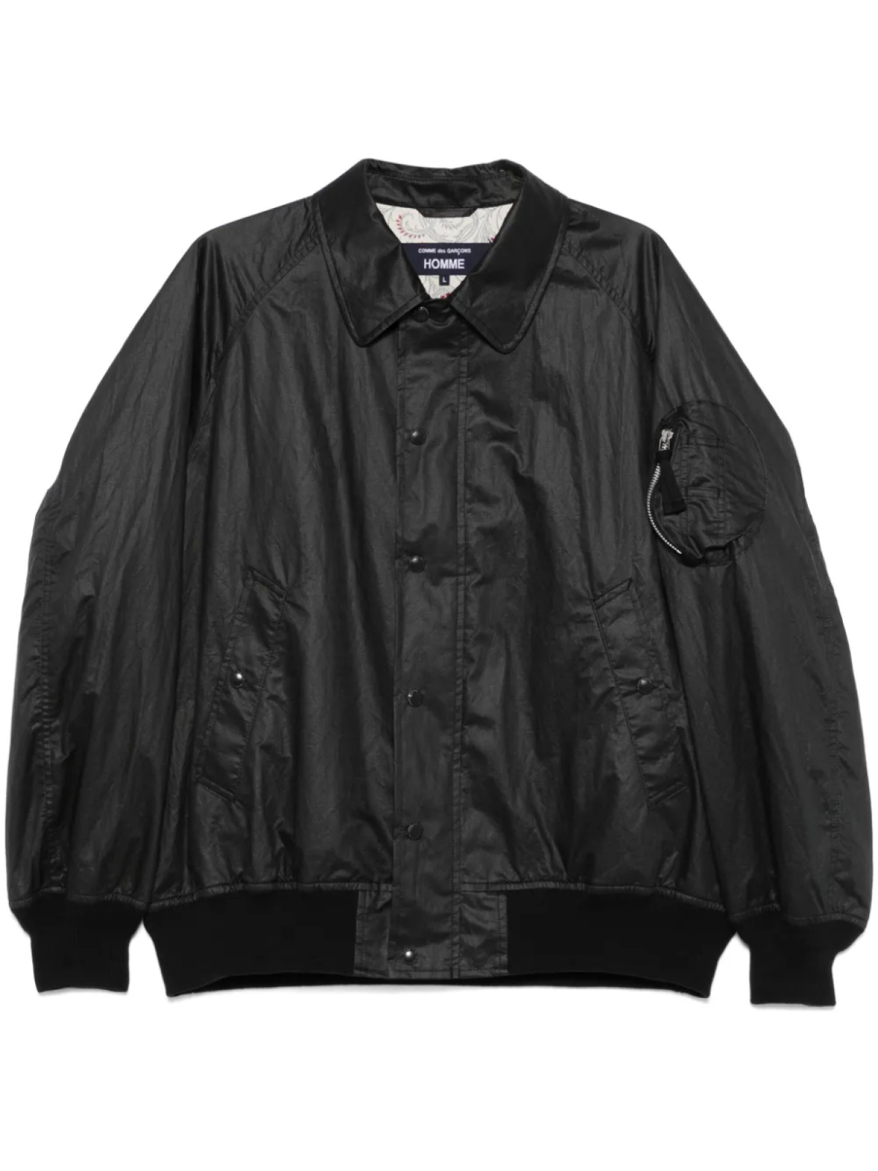 

Куртка-бомбер с жатой отделкой Comme des Garçons Homme, черный