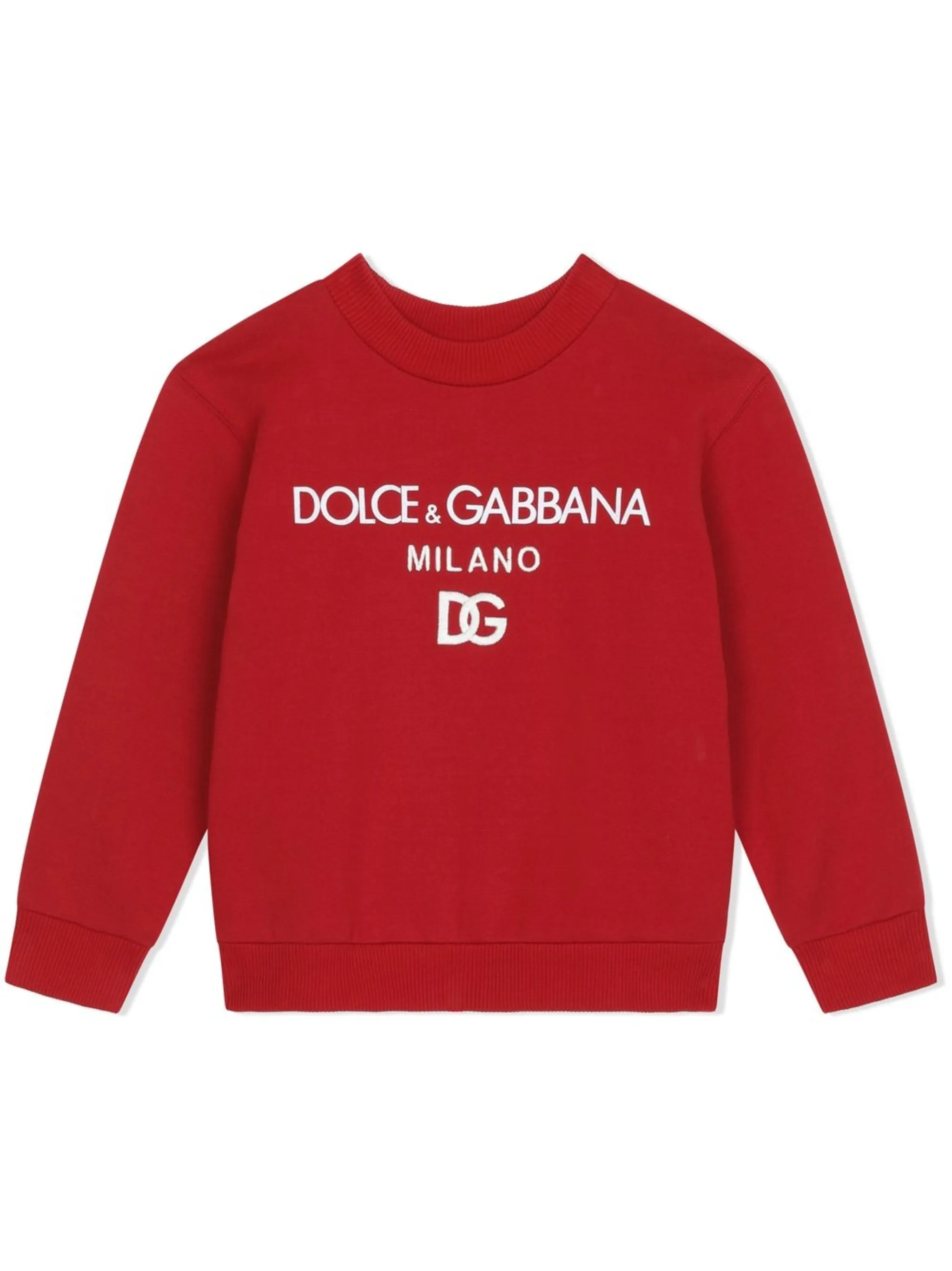 

Толстовка DG Milano с вышивкой Dolce & Gabbana Kids, красный