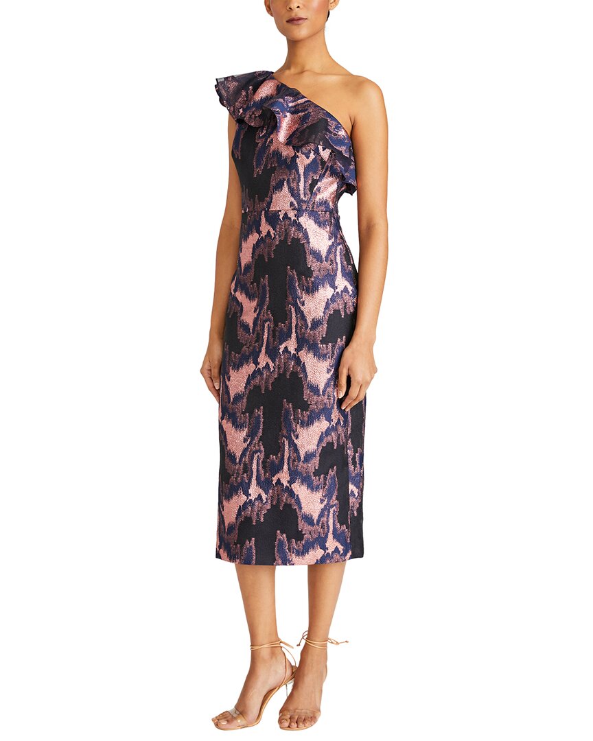 

Платье макси из жаккарда ML Monique Lhuillier Lina, синий