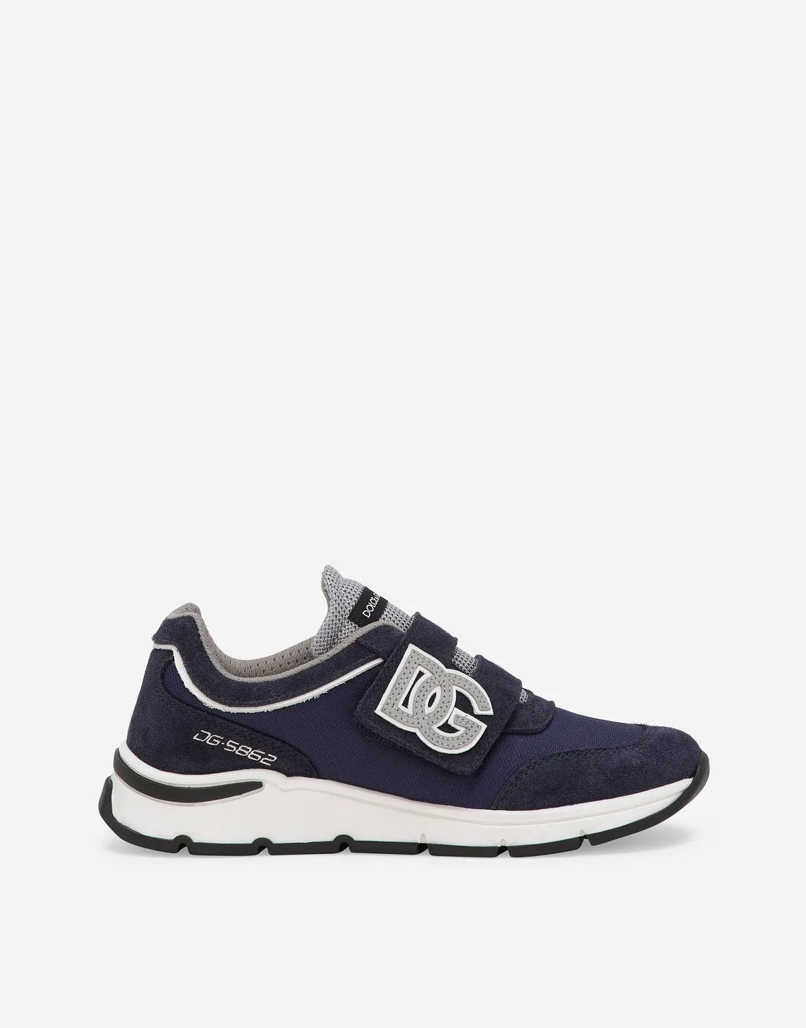 Кроссовки DG Running из сетки и спилка Dolce & Gabbana, синий