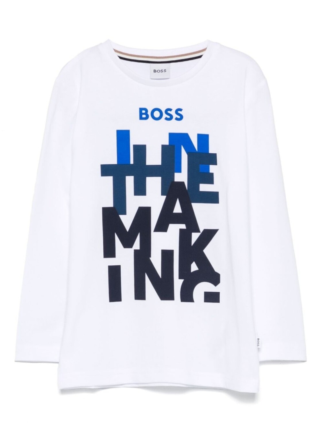 

BOSS Kidswear футболка с принтом слогана, белый