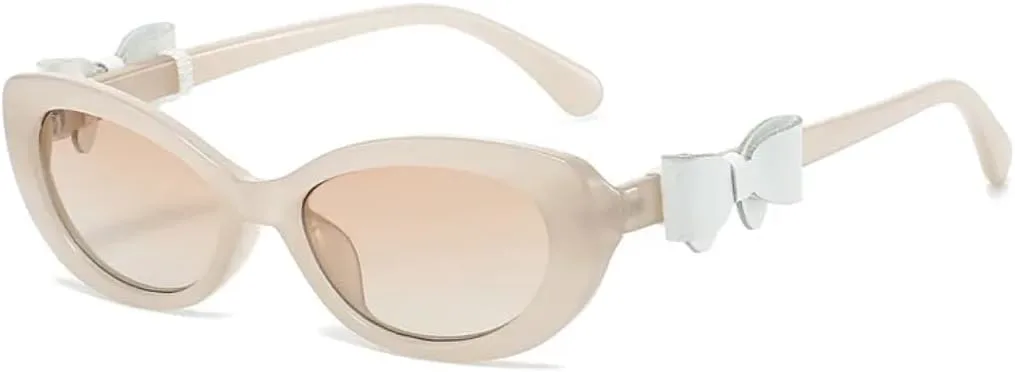 

Роскошные женские солнцезащитные очки «кошачий глаз» с милым бантиком, универсальные, для путешествий, с защитой от УФ-излучения UV400 TVTBBVV, Jelly Brown