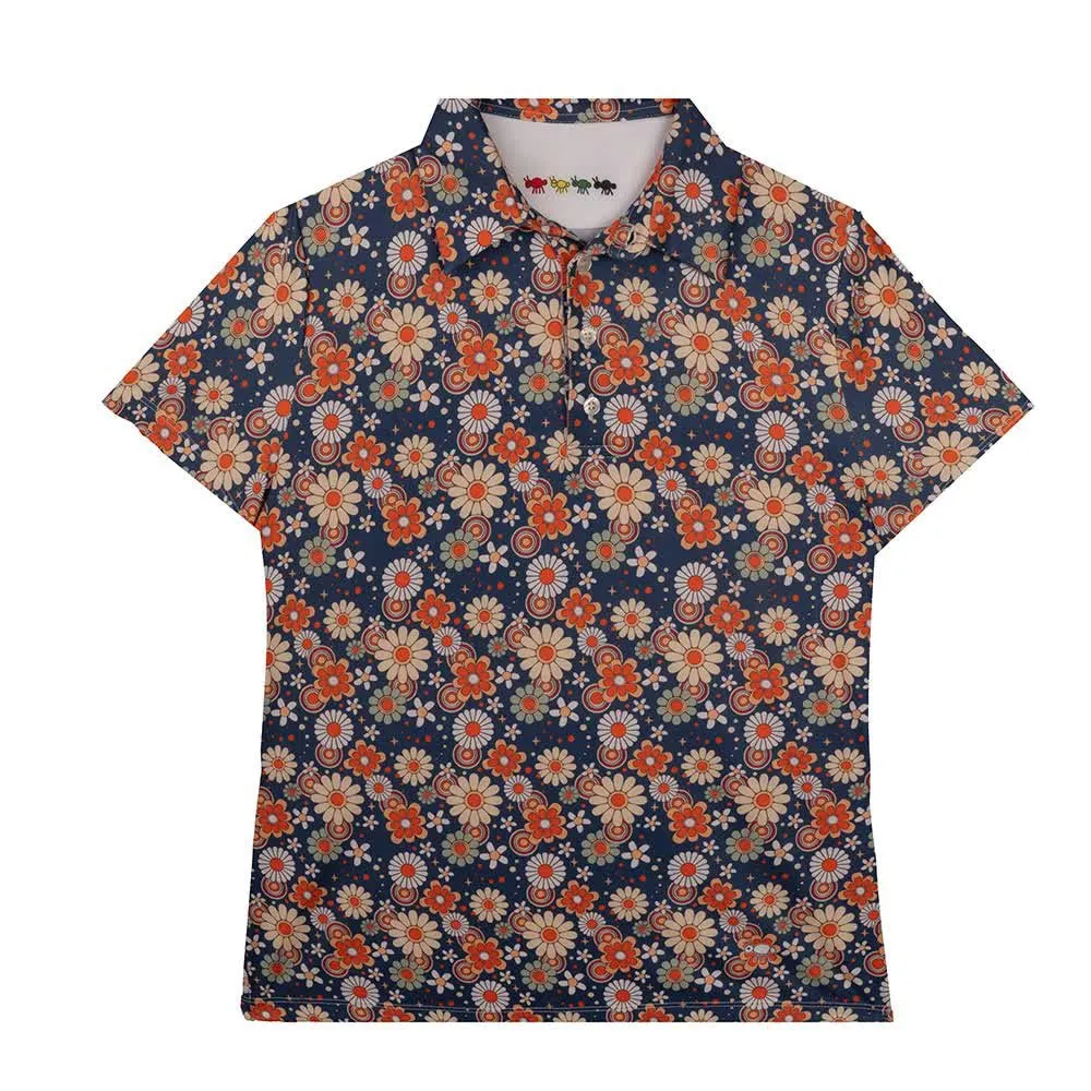 

Поло с коротким рукавом Oxy Golf Flower Power Woman, синий