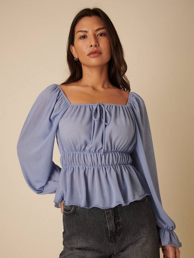 

Блузка с квадратным вырезом Nobody's Child, Blue