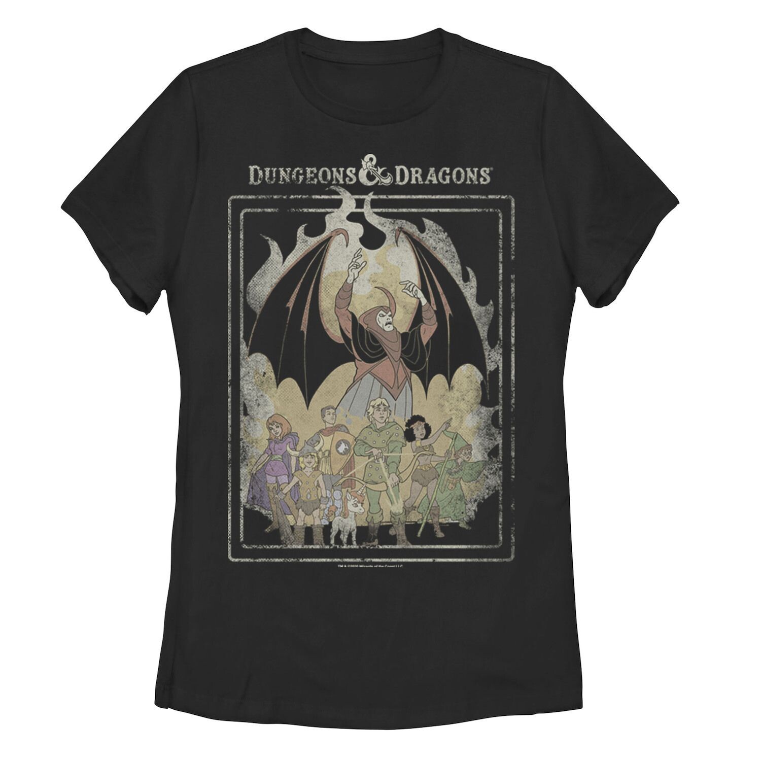 

Детская футболка с потертым групповым портретом Dungeons And Dragons Licensed Character, черный