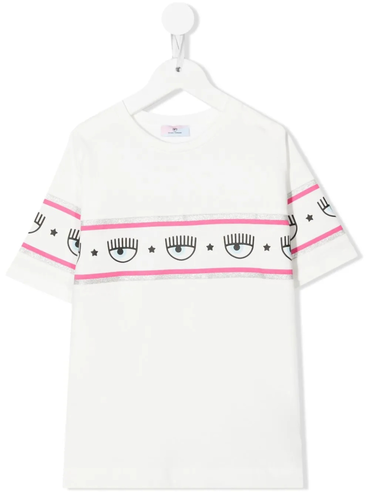 

Футболка с логотипом Chiara Ferragni Kids, белый
