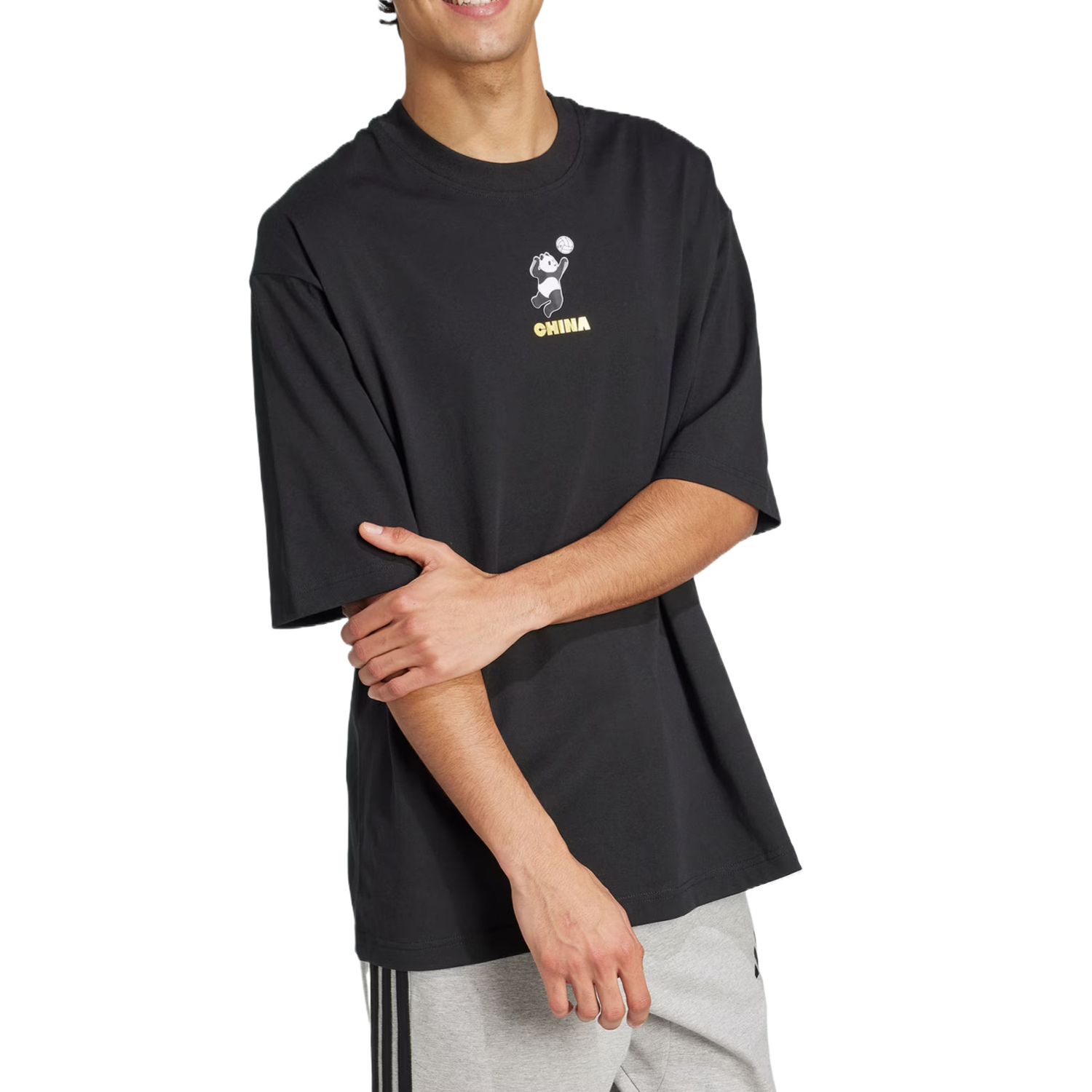 Adidas Футболка унисекс черная — фото 3