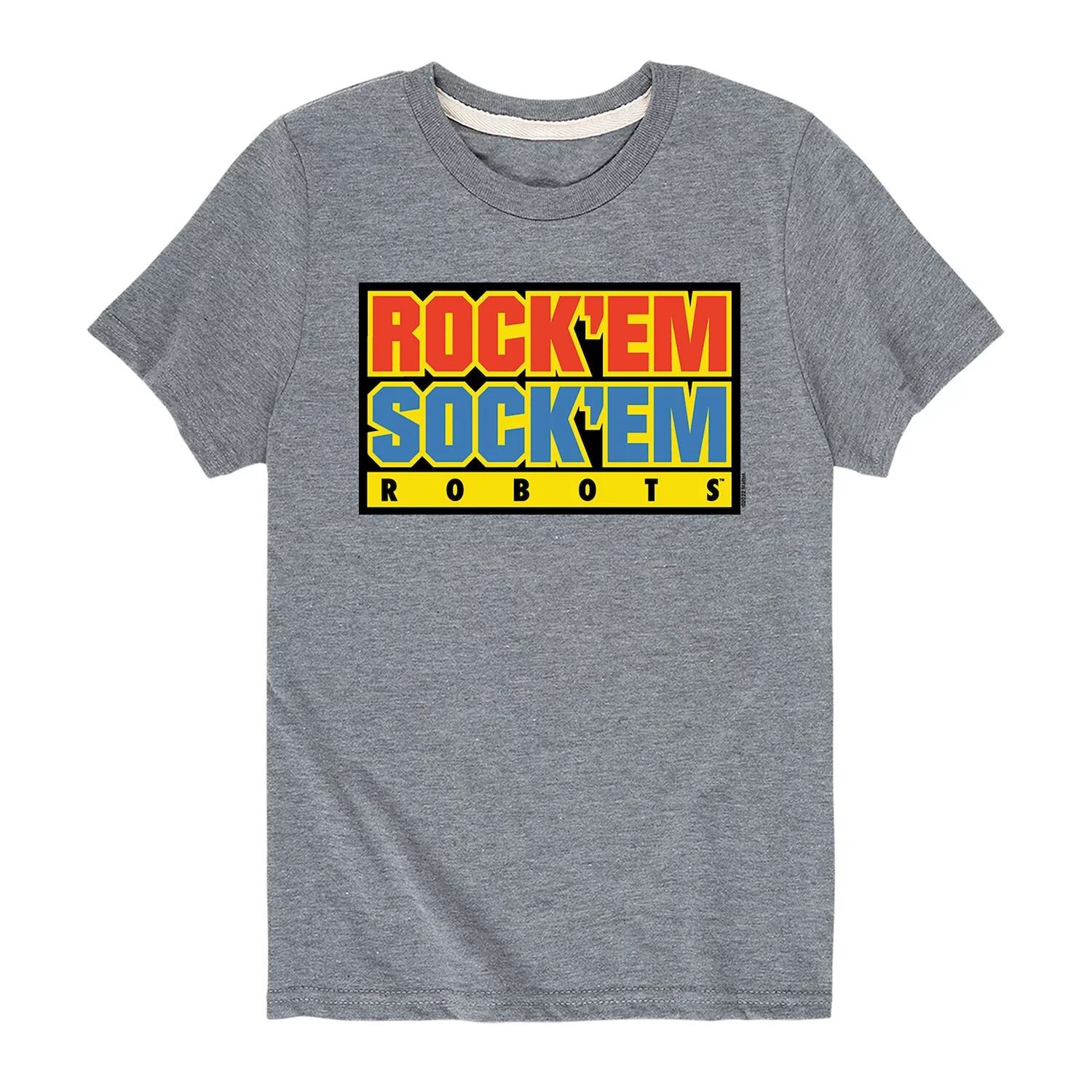 

Футболка с рисунком Rock Em Sock Em Robots для мальчиков 8–20 лет Licensed Character, серый