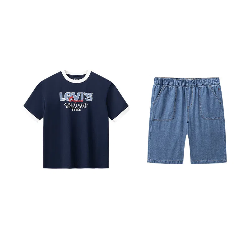 Детский спортивный костюм с круглым вырезом Levis темно-синий