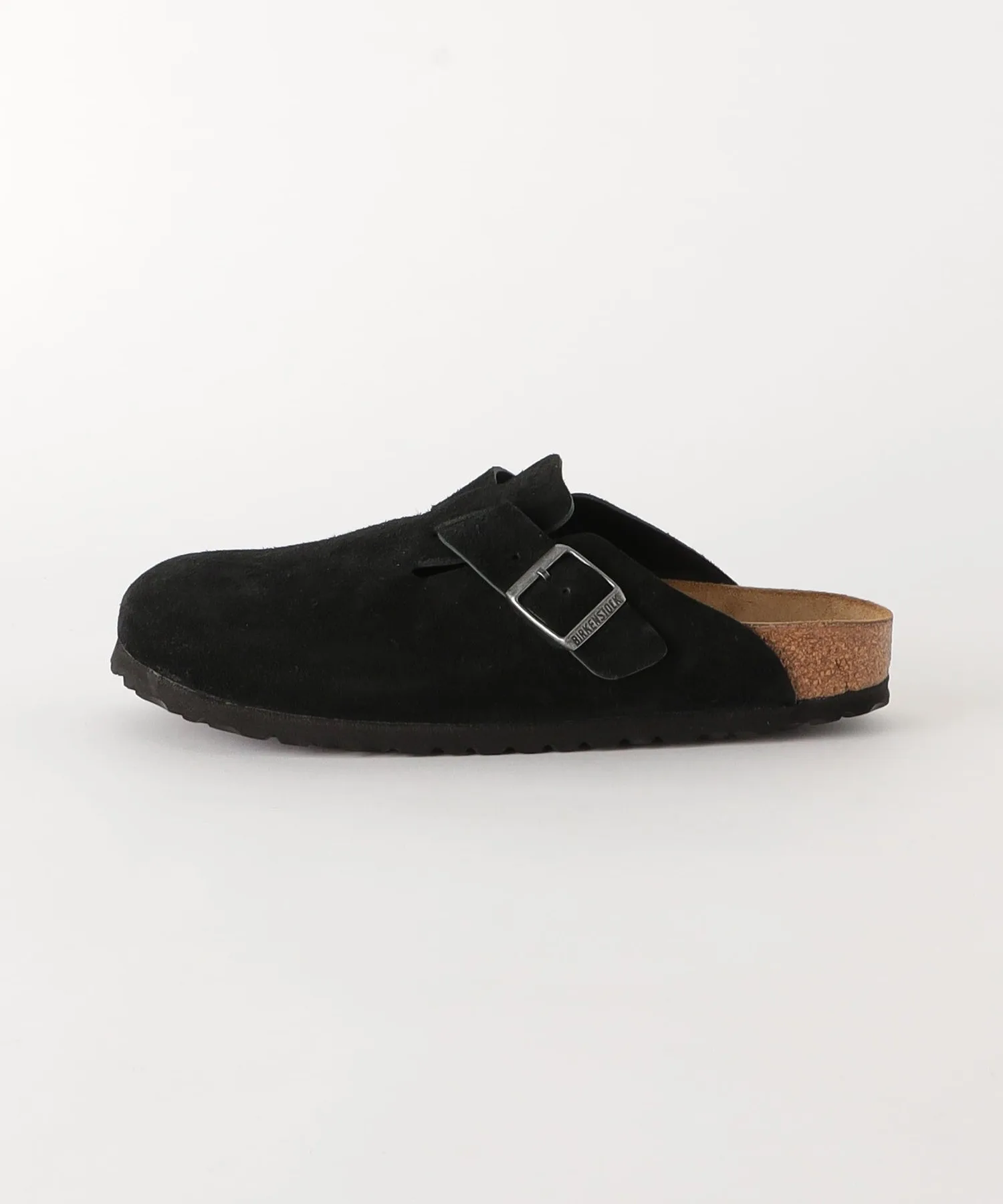 Мужские замшевые сабо Birkenstock Boston чёрные