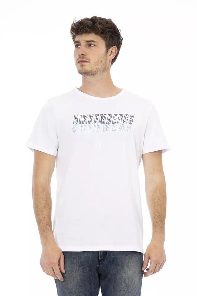 

Хлопковая мужская футболка Bikkembergs, белый