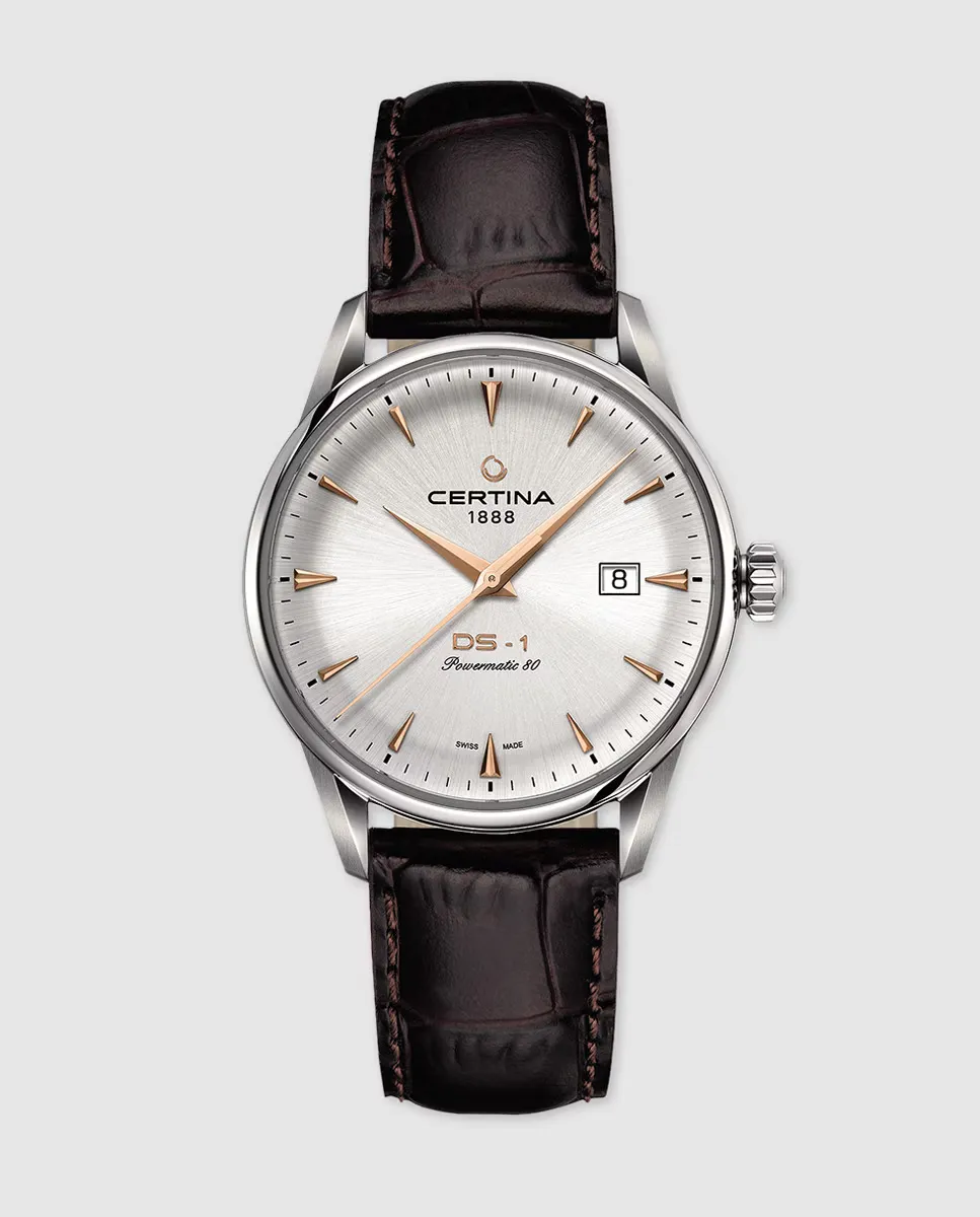 

Certina DS-1 Коричневые кожаные мужские часы