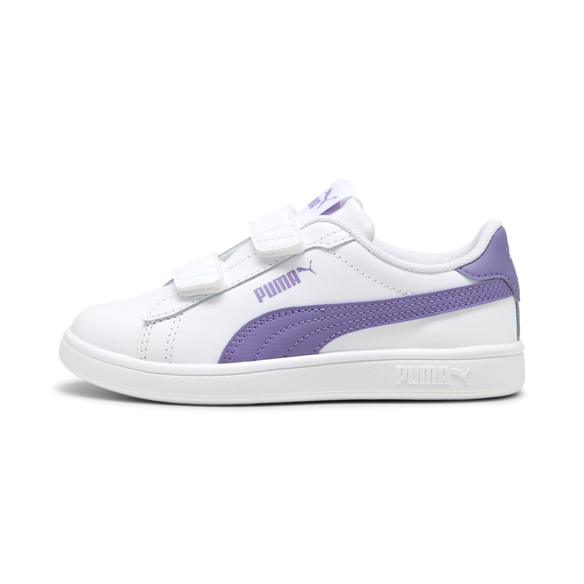 

Кроссовки PUMA Smash 3.0 Leather V, цвет white/lavender alert
