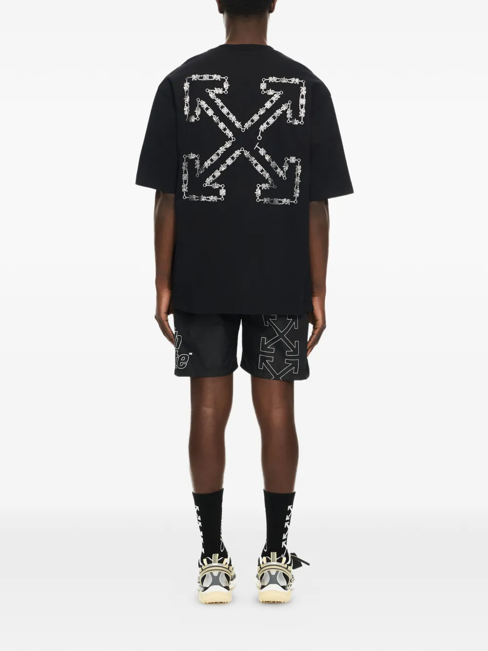 Футболка с цепочкой-стрелой Off-White, черный — фото 3