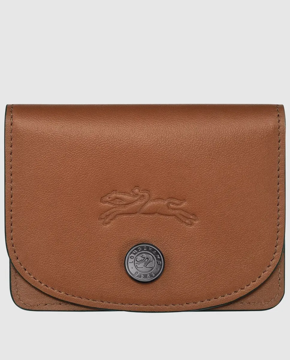 

Женская кожаная визитница Le Pliage Xtra на кнопке Longchamp, коричневый