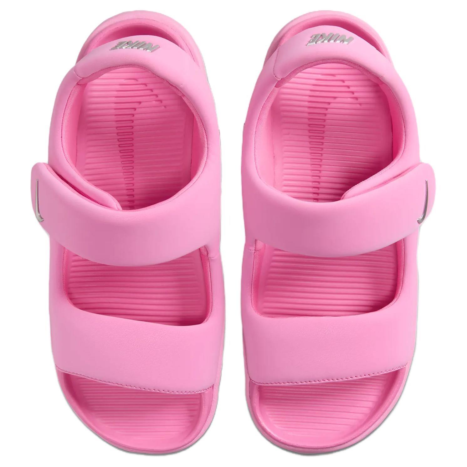 Сандалии Calm Beach женские Ярко-розовые / Ярко-розовые / Металлическое серебро Nike — фото 3