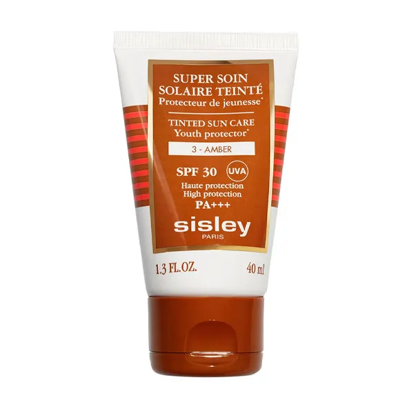 

Защита от солнца с цветом Super Soin Solaire Teinté Tinted Sun Care Porcelain Spf 30 Sisley, цвет amber