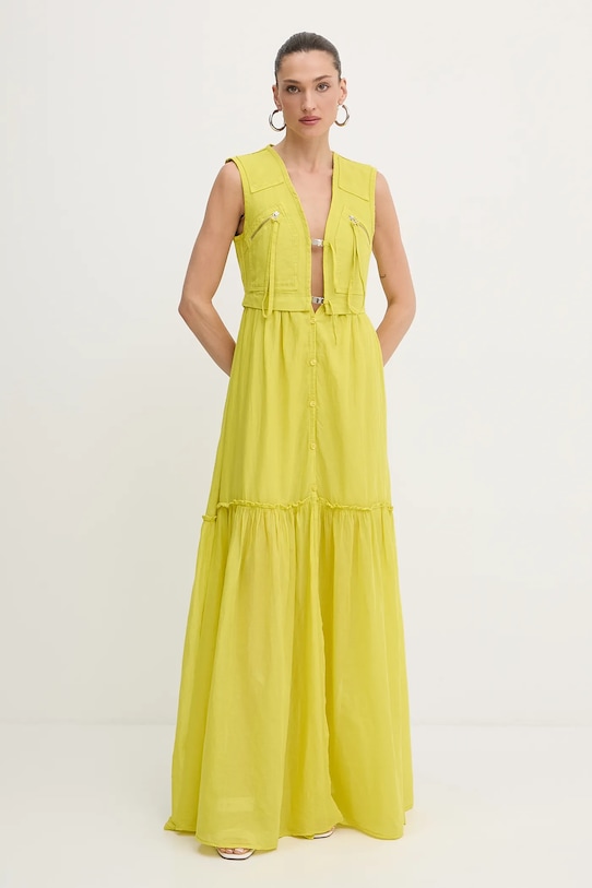 

Хлопковое платье Pinko, зеленый