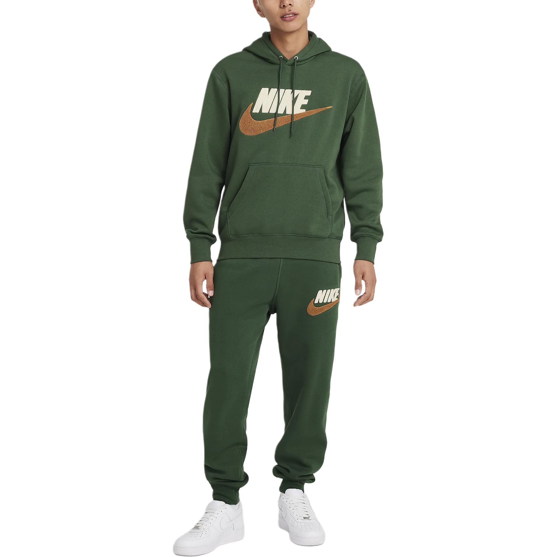Толстовка Club Fleece Nike, зеленая — фото 3