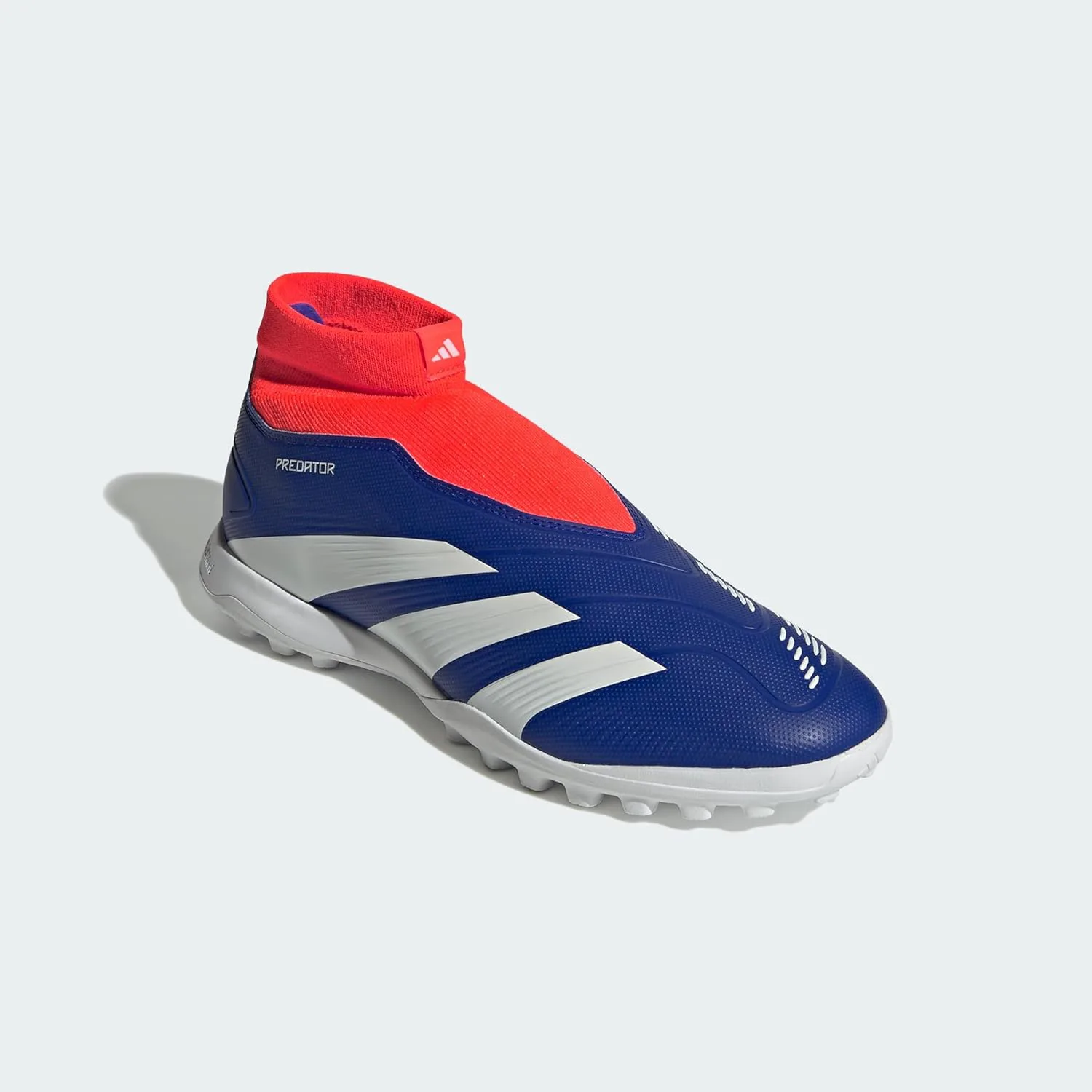 Футбольные бутсы Adidas League без шнурков для искусственного поля, синий/белый/красный — фото 2