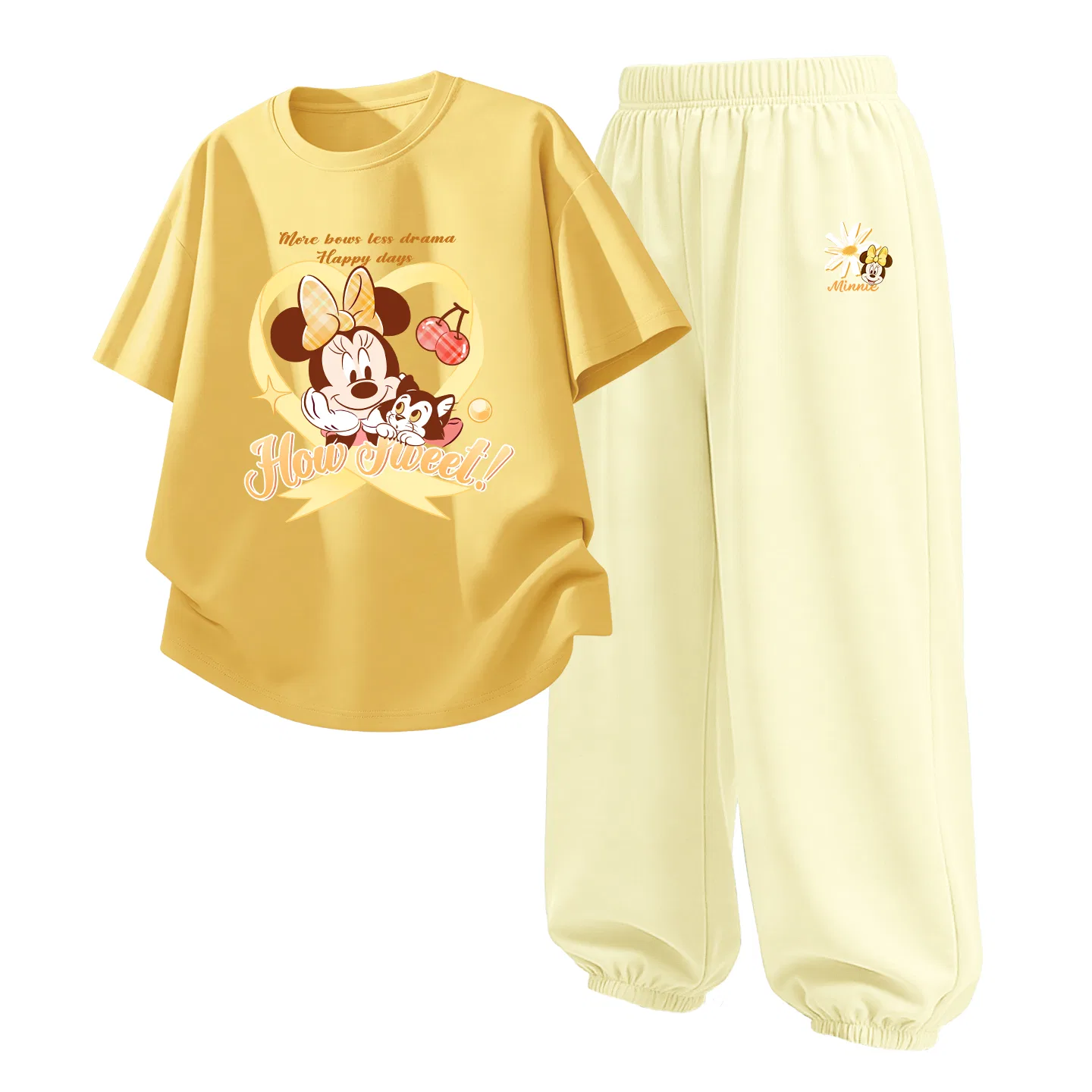 Детский спортивный костюм Casual Sportswear 2 Piece Set Disney, Daisy Hearty Cheese Yellow+Di Fensheng Flower Sunrise Yellow