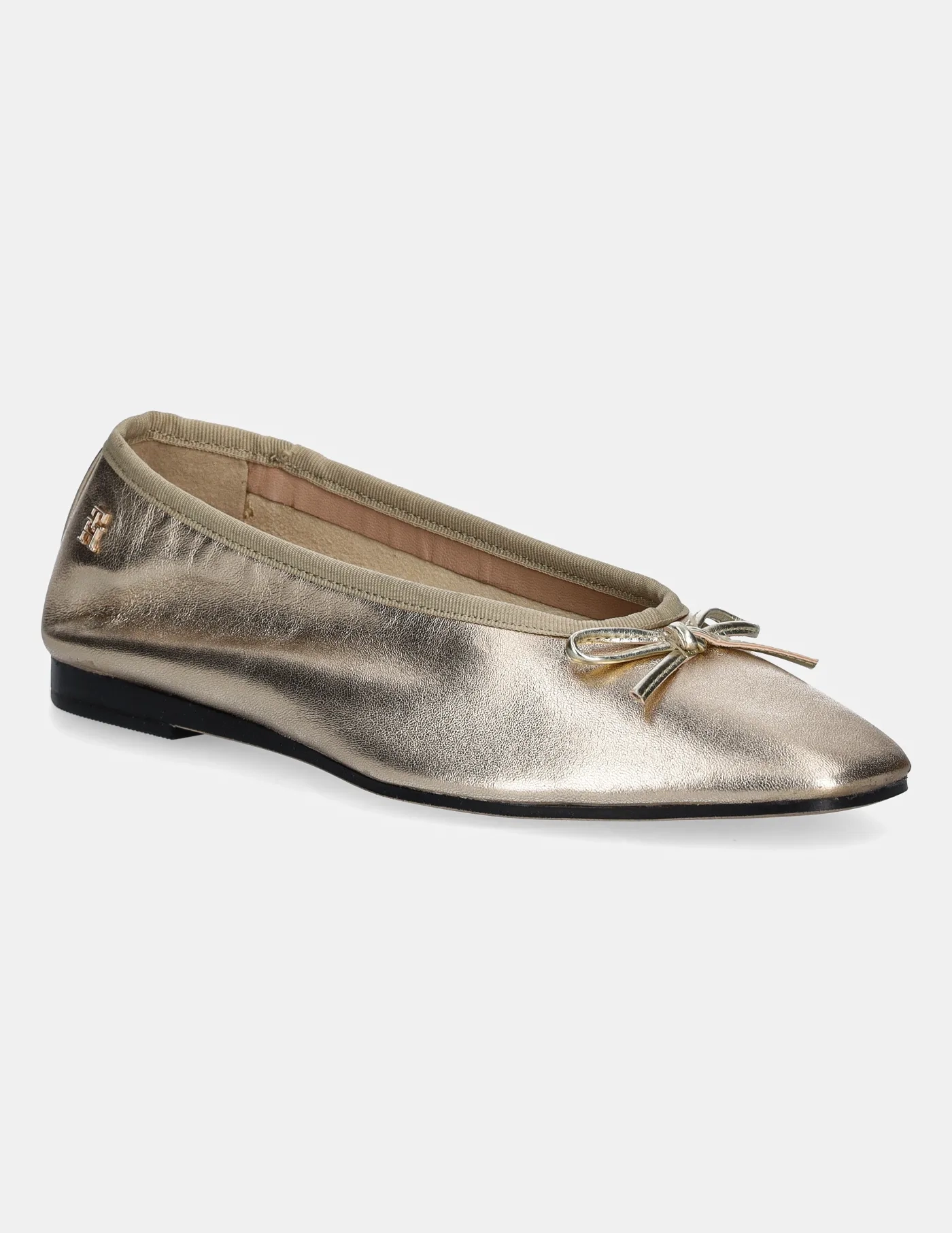 Кожаные балетки BALLERINA SOFT LEATHER METALLIC Tommy Hilfiger, золотой — фото 2