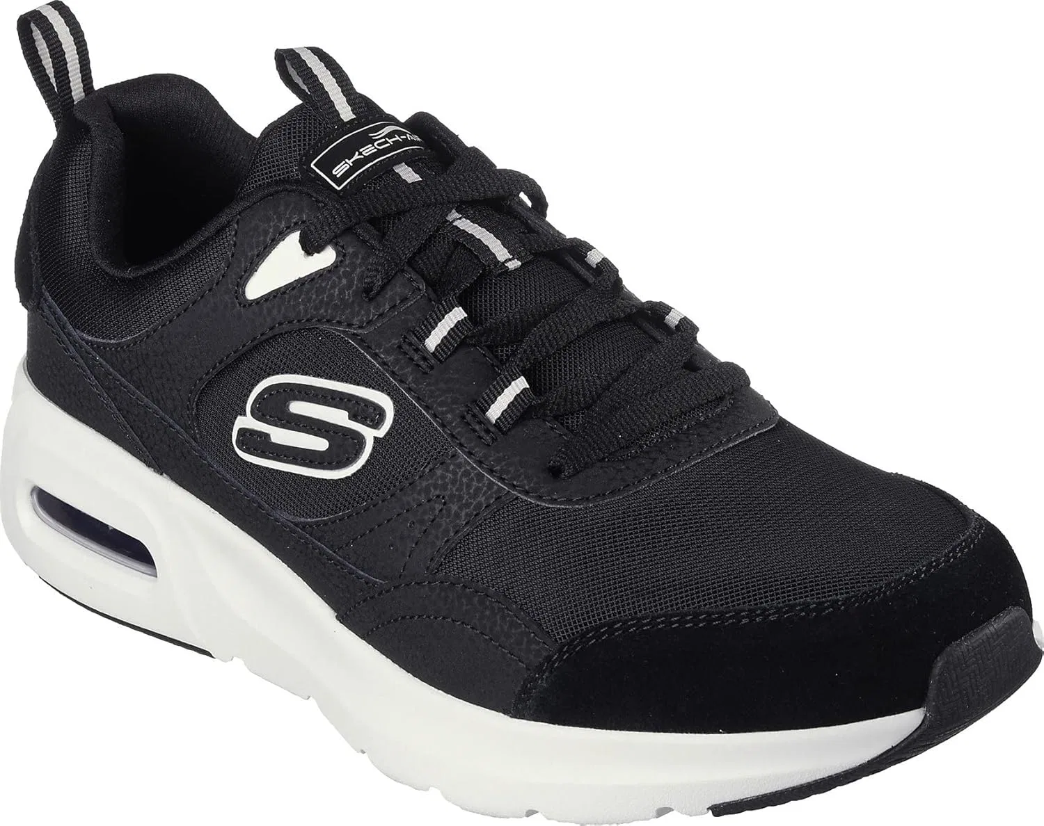 Мужские кроссовки Skechers Skech-Air Court Homegrow, Black Suede Mesh Duraleather Trim — фото 2