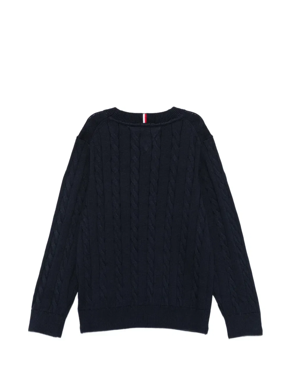 Свитер с круглым вырезом и логотипом Tommy Hilfiger Junior, синий — фото 2