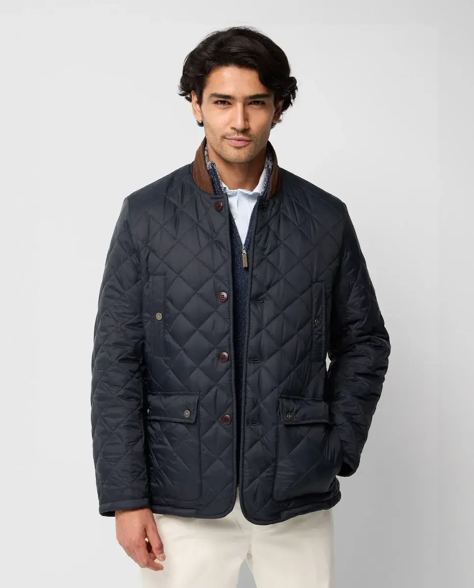 

Мужская куртка-хаски с воротником в стиле пиджака Pertegaz, темно-синий