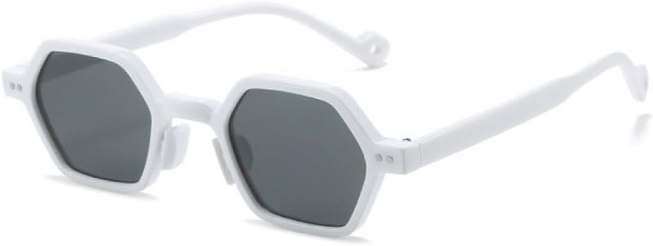 

Солнцезащитные очки Polygon Fashion для женщин, маленькая оправа, разноцветные, винтажные, мужские, с защитой от УФ-излучения UV400, женские солнцезащитные очки WNCKSQ, White-black