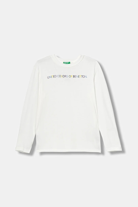 

Детская хлопковая кофта с длинным рукавом United Colors Of Benetton, белый