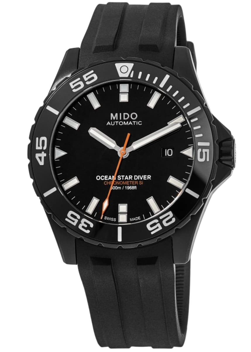 

Мужские часы Mido Ocean Star Diver 600 с черным циферблатом и резиновым ремешком M026.608.37.051.00