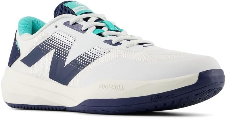 Мужские теннисные кроссовки New Balance FuelCell 796 V4, белый/синий/темно-синий — фото 4