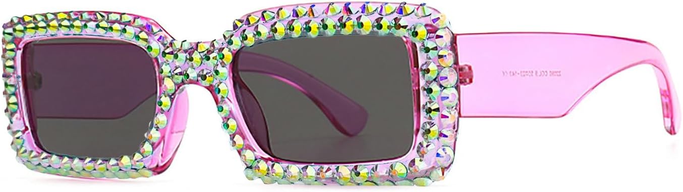 

Солнцезащитные очки Laureles/Квадратные солнцезащитные очки для путешествий, маленькие прямоугольные солнцезащитные очки для мужчин и женщин, винтажные, ретро, ​​конфетные цвета, солнцезащитные очки, Pink/Rhinestone