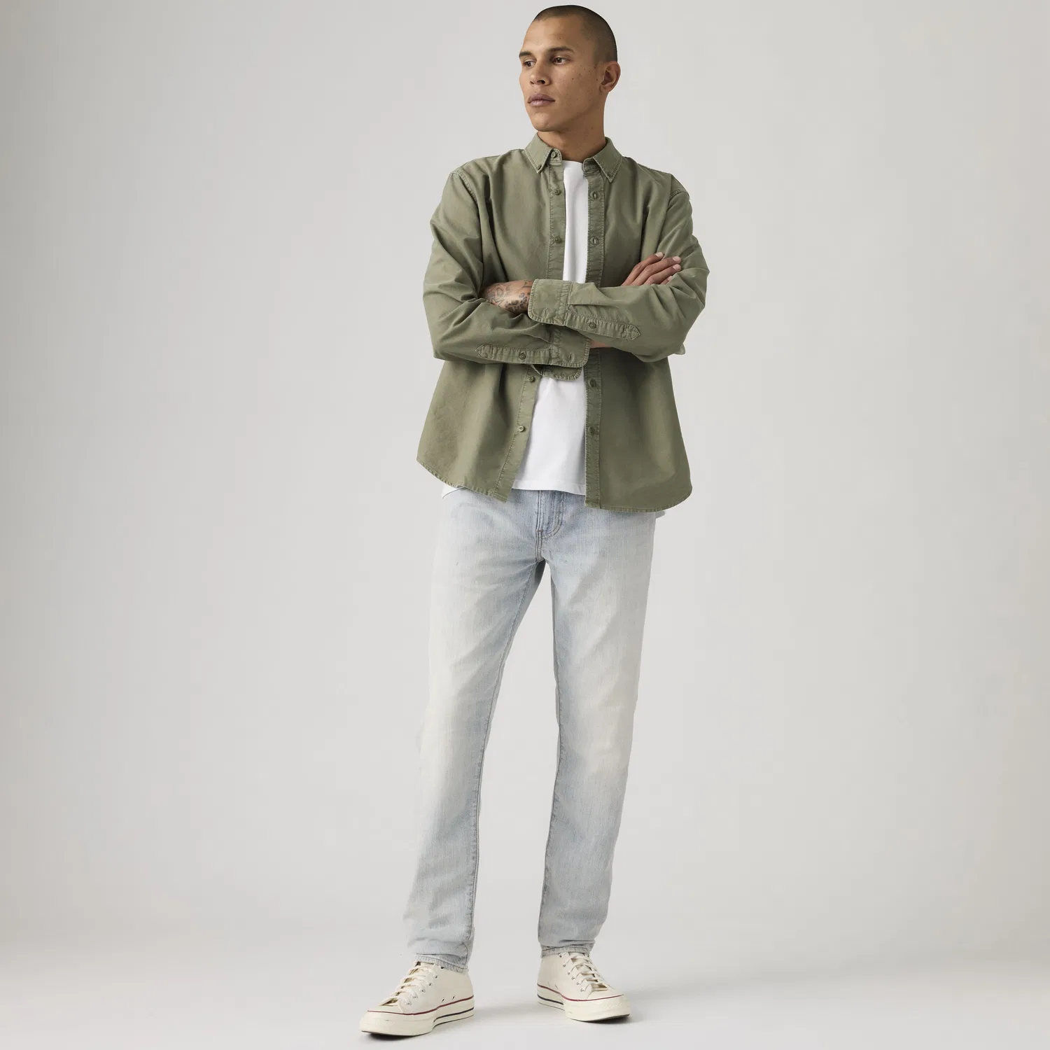 Мужские джинсы 512 Slim Taper из льняной ткани и денима, легкие Levi's, Light Wash