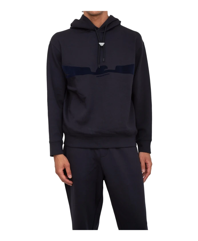 

Синяя толстовка, повседневный стиль Emporio Armani, синий