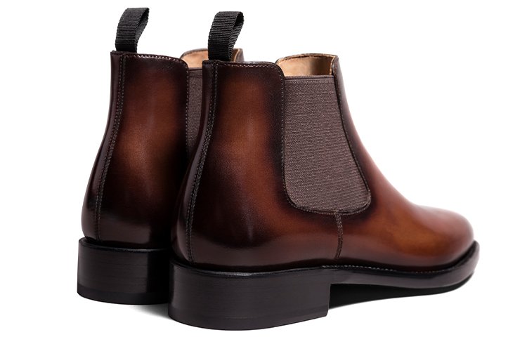 Короткие челси бутсы мужские polished THOM WILLS, темно-коричневый — фото 4