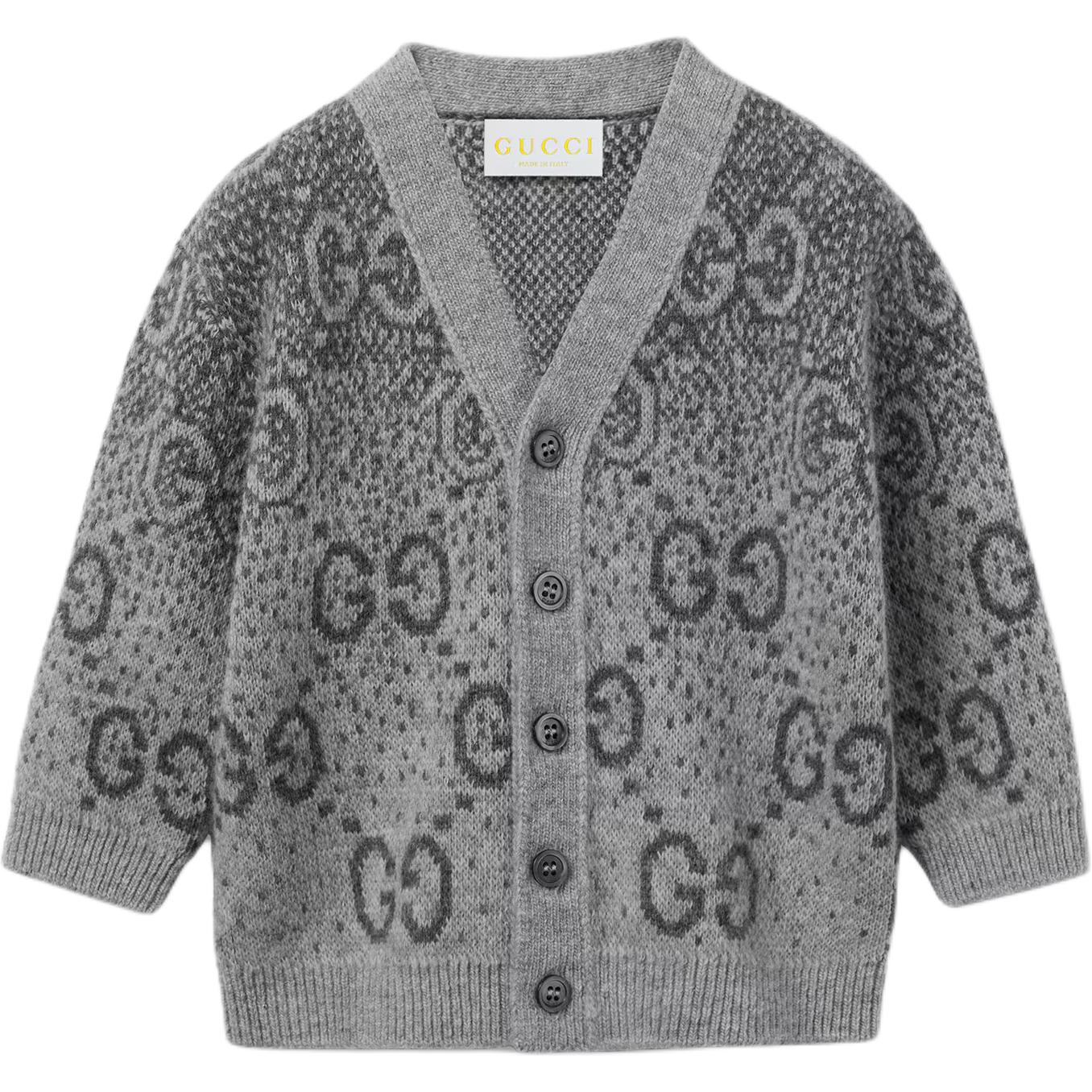 

Детский свитер V-образным вырезом Moderate GUCCI, серый