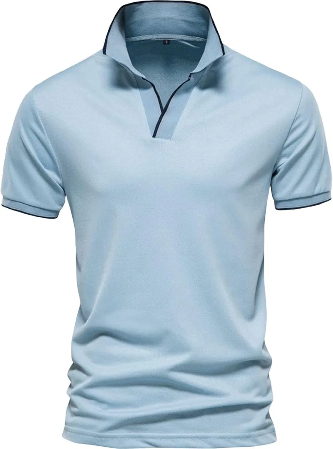 Спортивная поло с воротником, бренд Generic, цвет Sn-pl105-light Blue