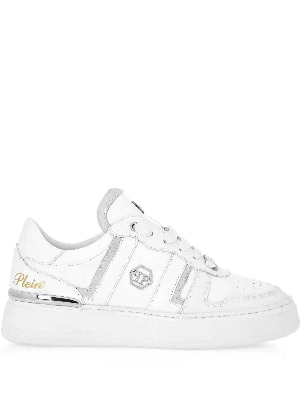 Кроссовки с полосками Philipp Plein, белый
