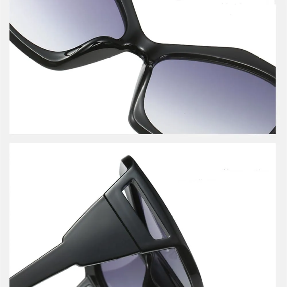 

Модные розовые солнцезащитные очки большого размера для женщин, винтажные панк-очки в крупной оправе, защита от ультрафиолета UV400, 2027 год MTZJH, Purple