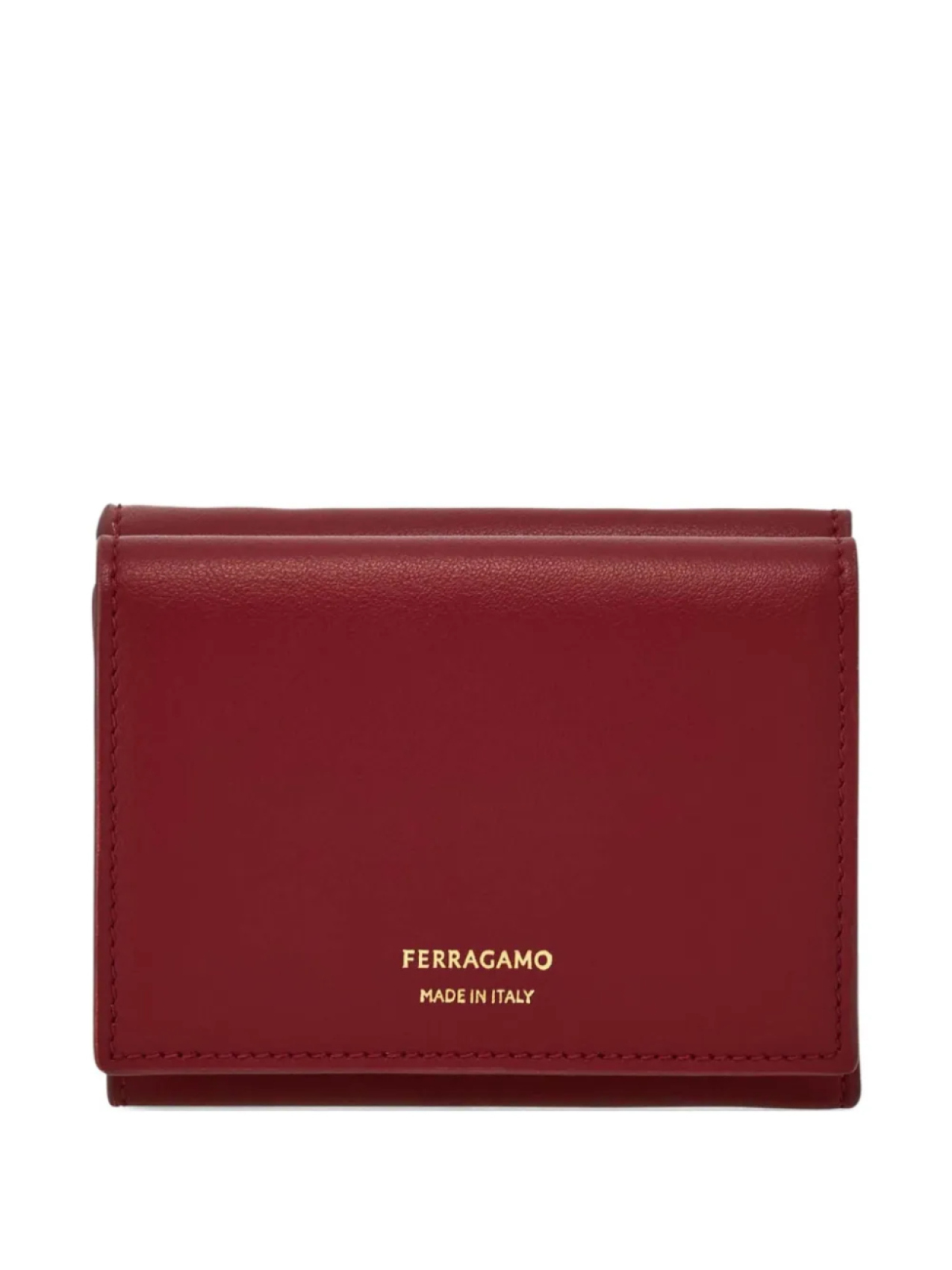 

Двухцветный тройной кошелек Ferragamo, красный